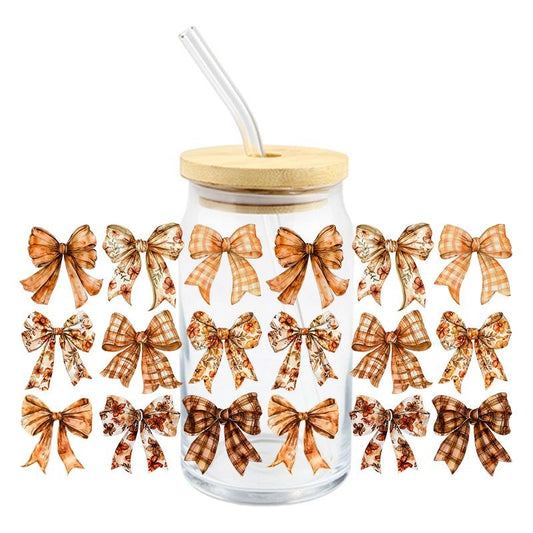 Fall Bows | UVDTF Can Glass Wrap
