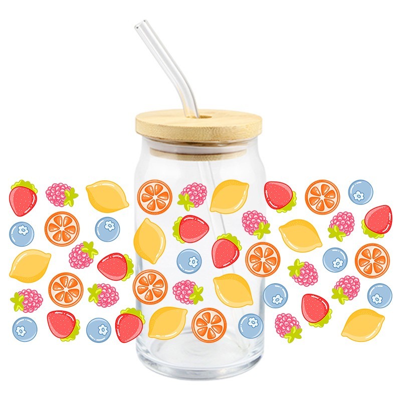 Spring Fruits | UVDTF Can Glass Wrap