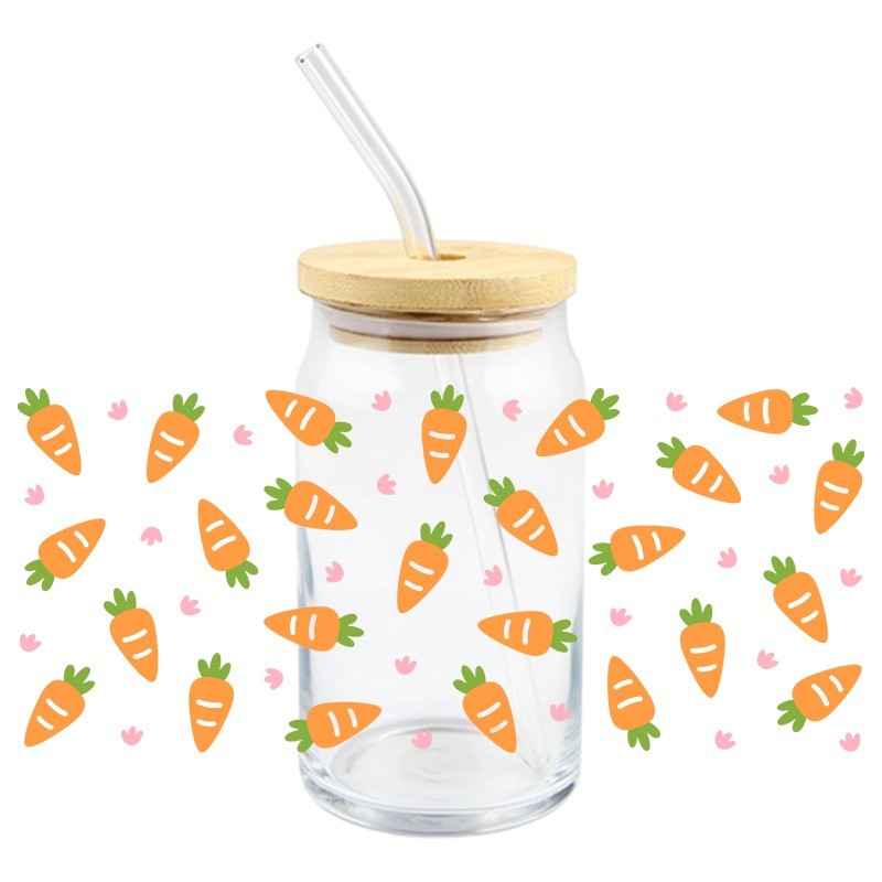 Mini Carrots | UVDTF Can Glass Wrap