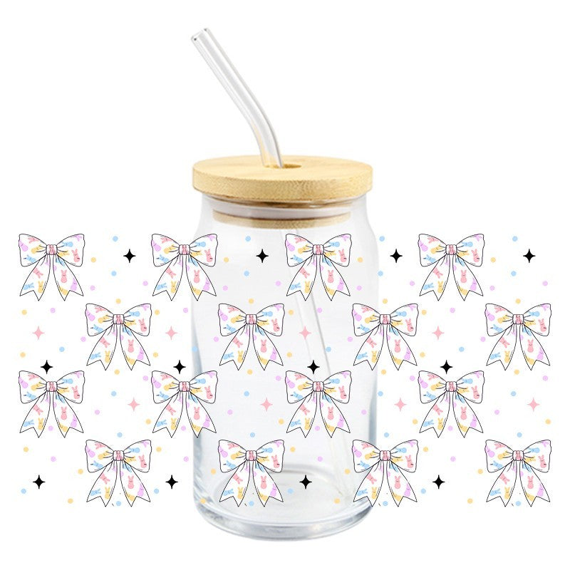 Candy Bunny Bows | UVDTF Can Glass Wrap