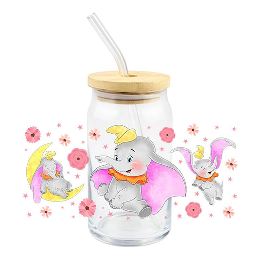 Flying Elephant | UVDTF Can Glass Wrap