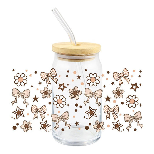 Bows, Stars & Flowers | UVDTF Can Glass Wrap