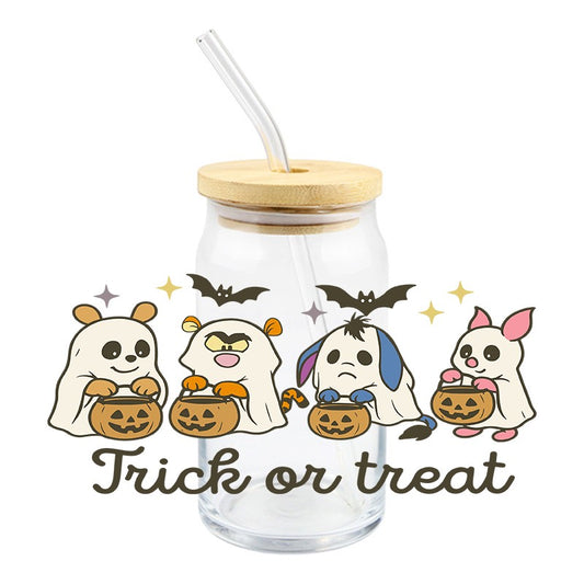 Acre Woods Trick or Treat | UVDTF Can Glass Wrap