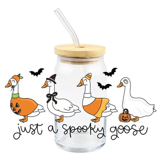 Just A Spooky Goose | UVDTF Can Glass Wrap