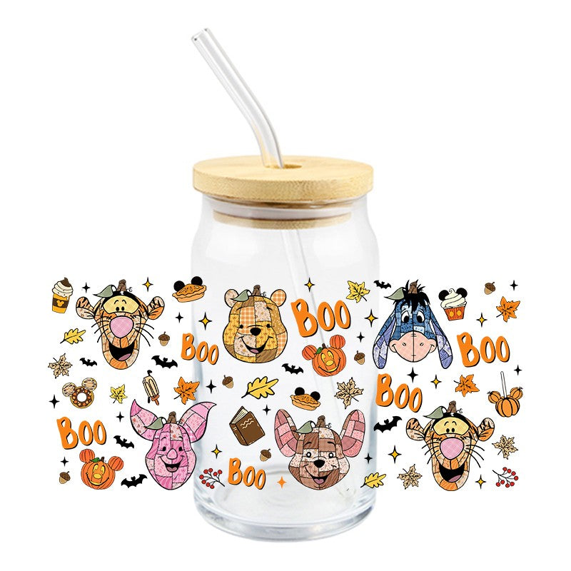 Patchwork Honey Bear | UVDTF Cup Wrap