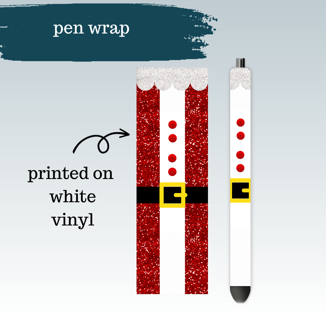 Glitter Santa | Pen Wrap