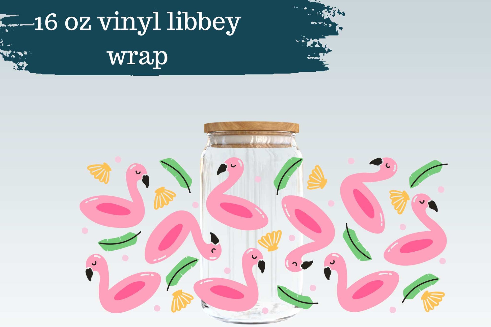 Flamingo Floats | 16 oz Libbey Can Glass