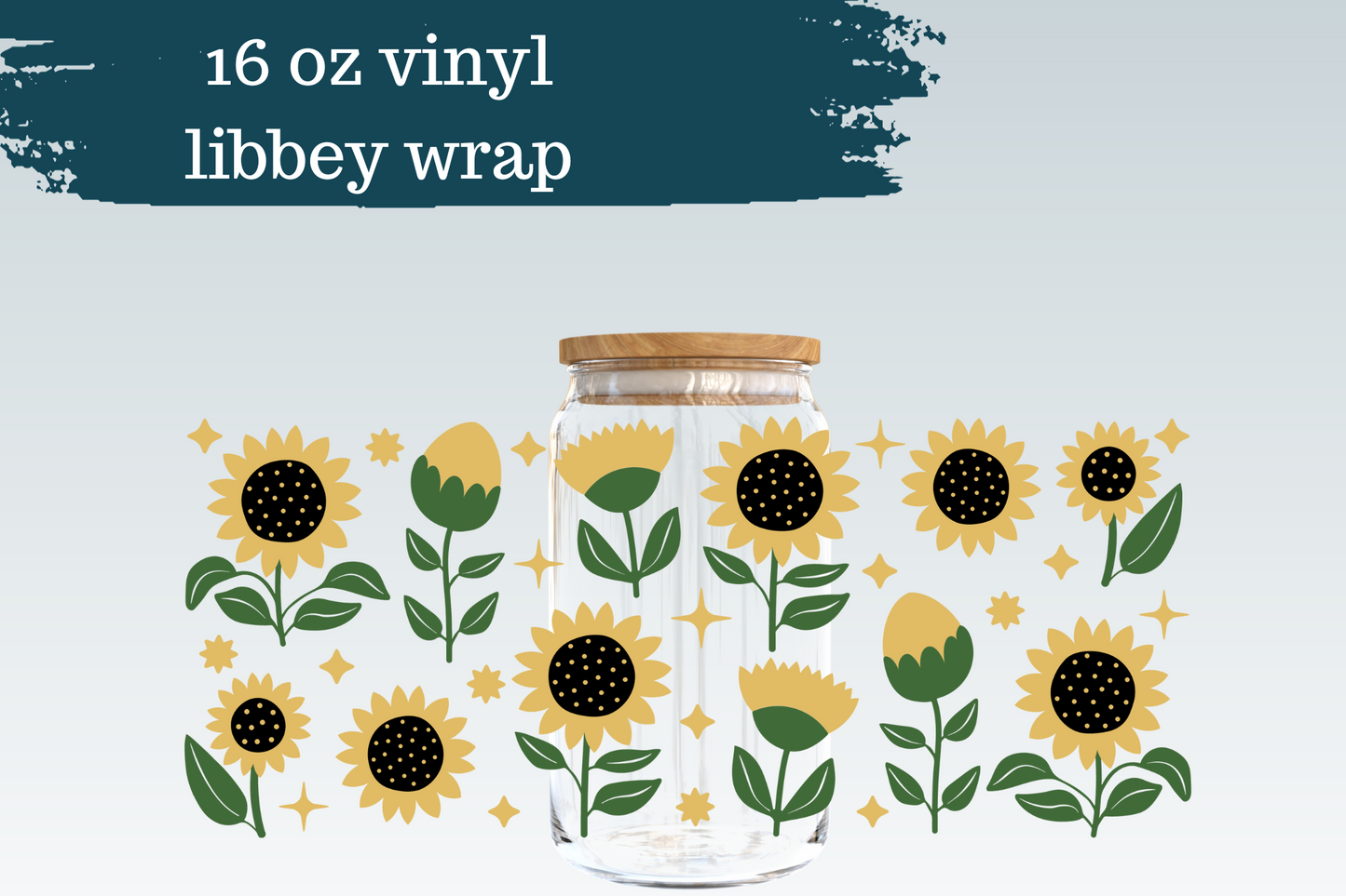 Sunflower Field | 16 oz Libbey Can Glass