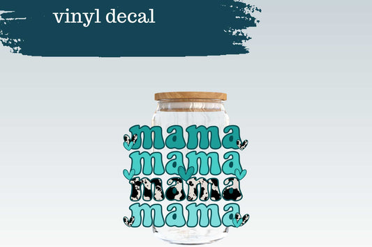Mama Teal Cowhide | Vinyl Decal