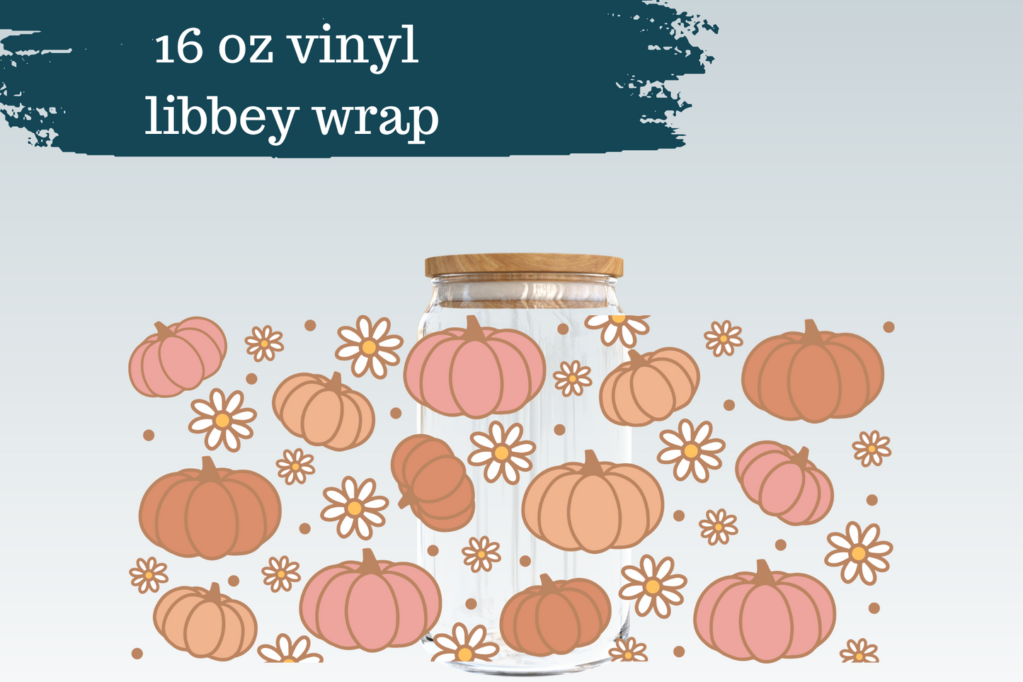 Boho Pumpkins | 16 oz Libbey Can Glass