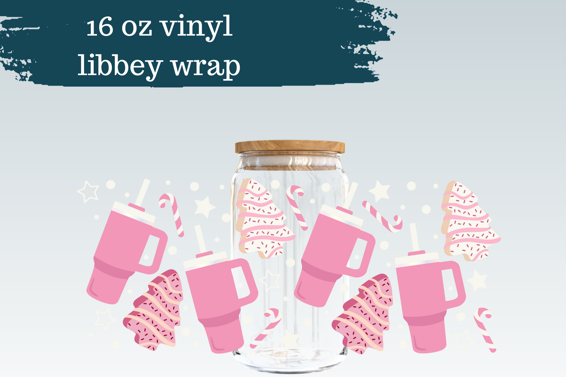 Pink Tree & Cups | Libbey Wrap