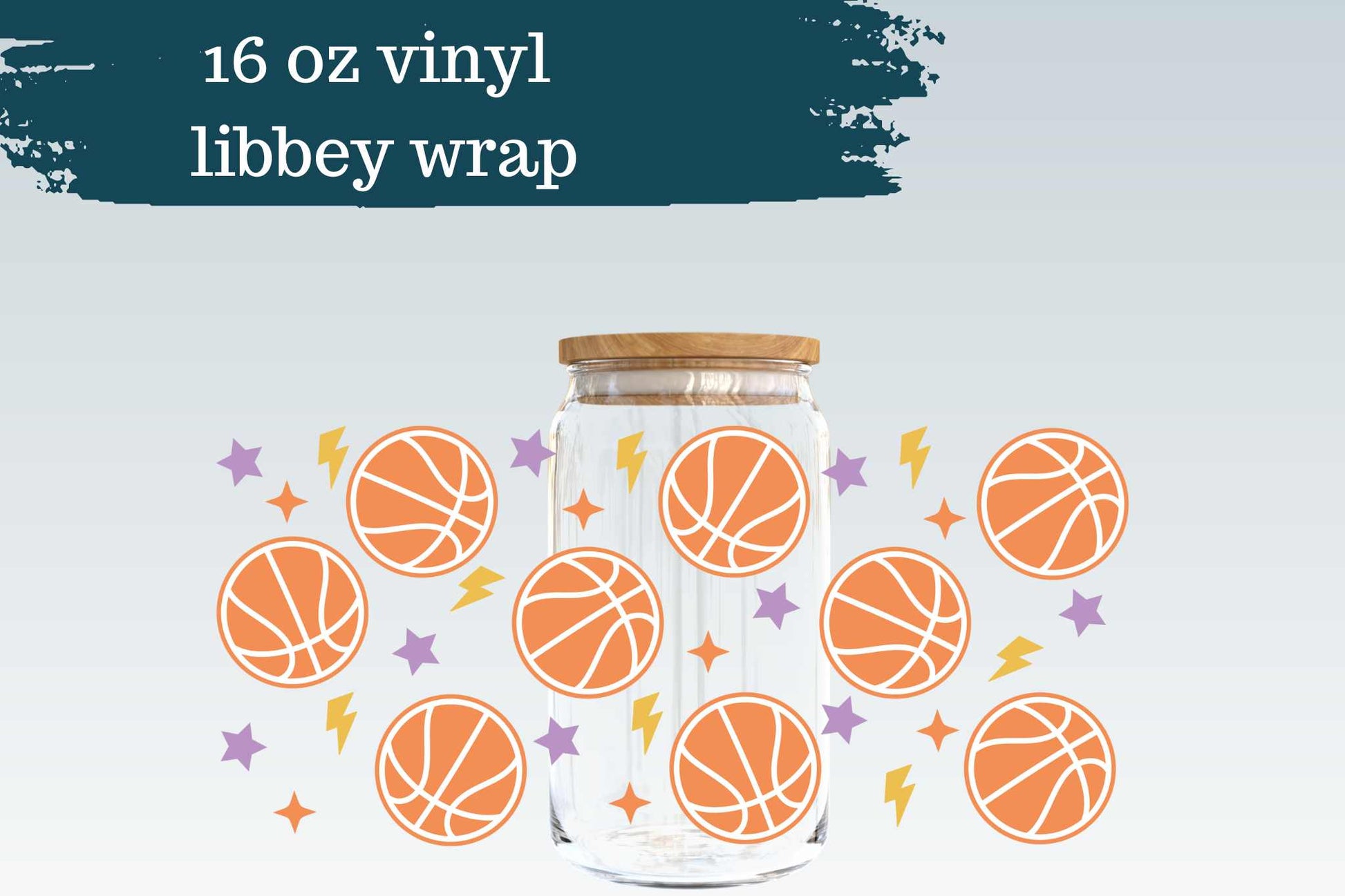 Basketball | 16 oz Glass Can Wrap