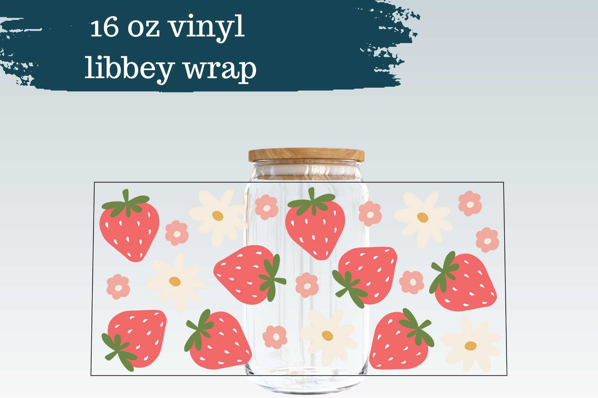 Neutral Strawberries | 16 oz Libbey Wrap