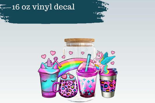 Unicorn Coffee Cups | Vinyl Decal