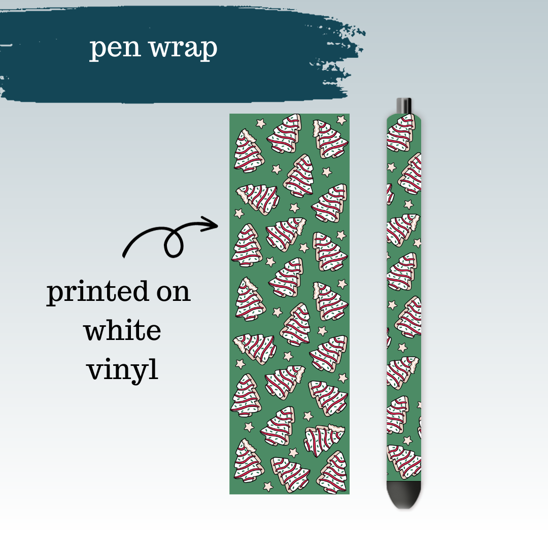 Tree Cakes Green Background | Pen Wrap