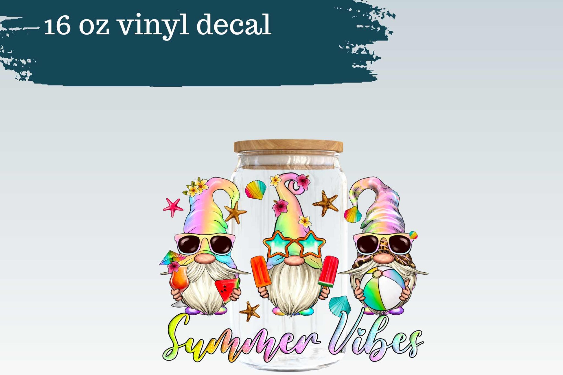 Summer Vibes Gnomes | Vinyl Decal