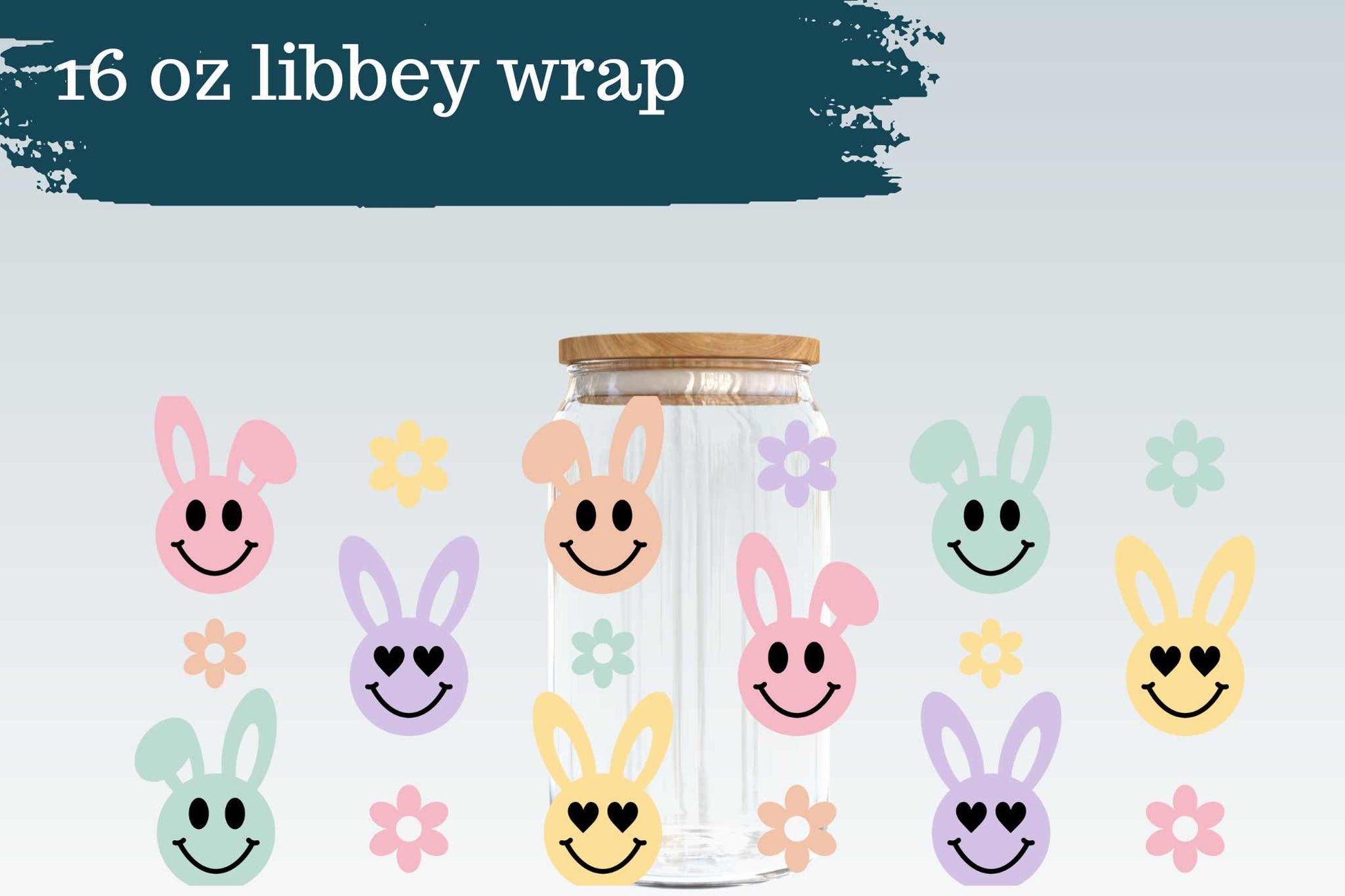 Happy Bunnies | 16 oz Can Glass Wrap