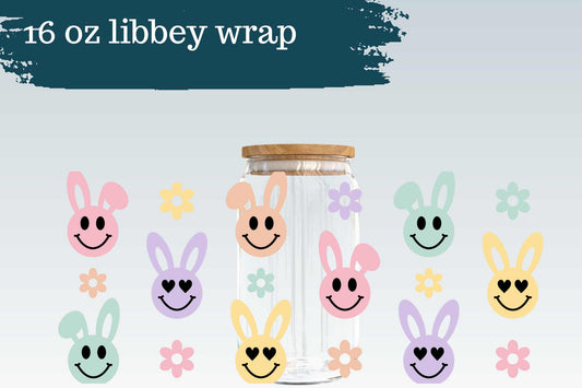 Happy Bunnies | 16 oz Can Glass Wrap