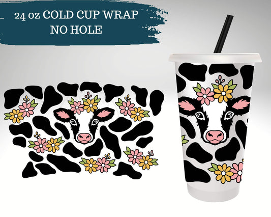 Daisy Cow | No Hole | Cold Cup Wrap
