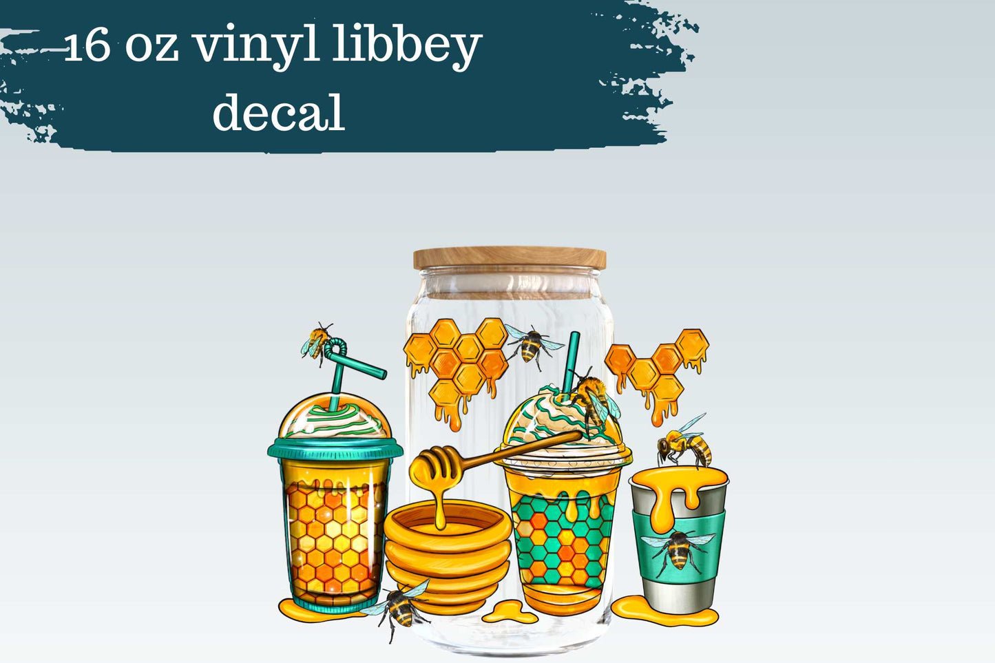 Honey Comb Coffee Cups | Vinyl Decal