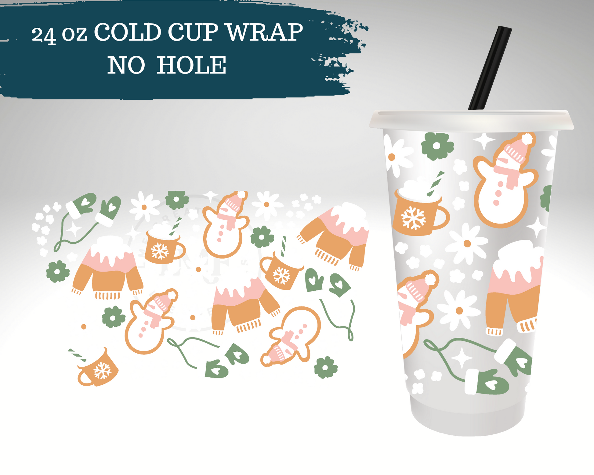 Boho Winter | NO HOLE |  Cold Cup Wrap