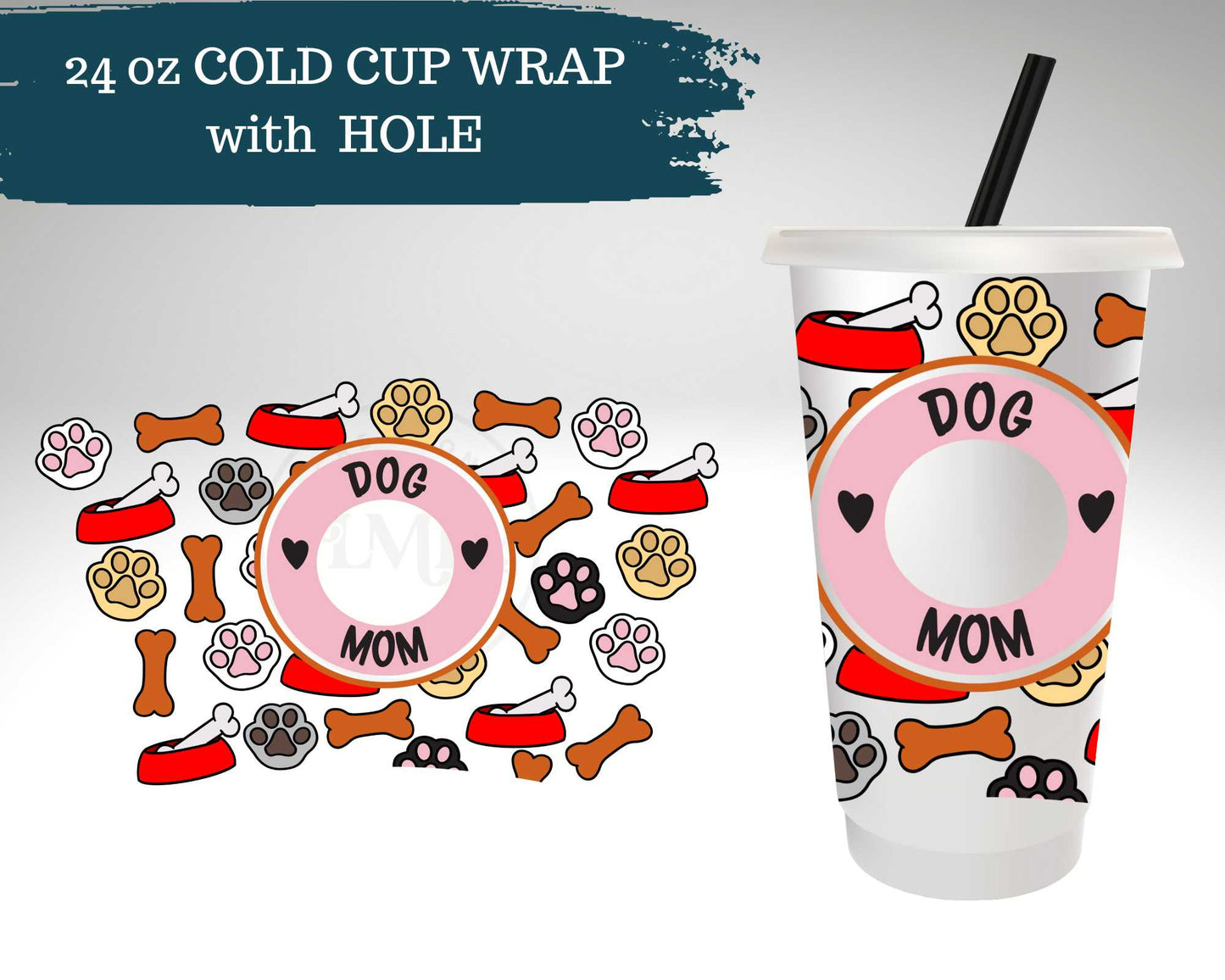 Colorful Dog Mom | Cold Cup Wrap