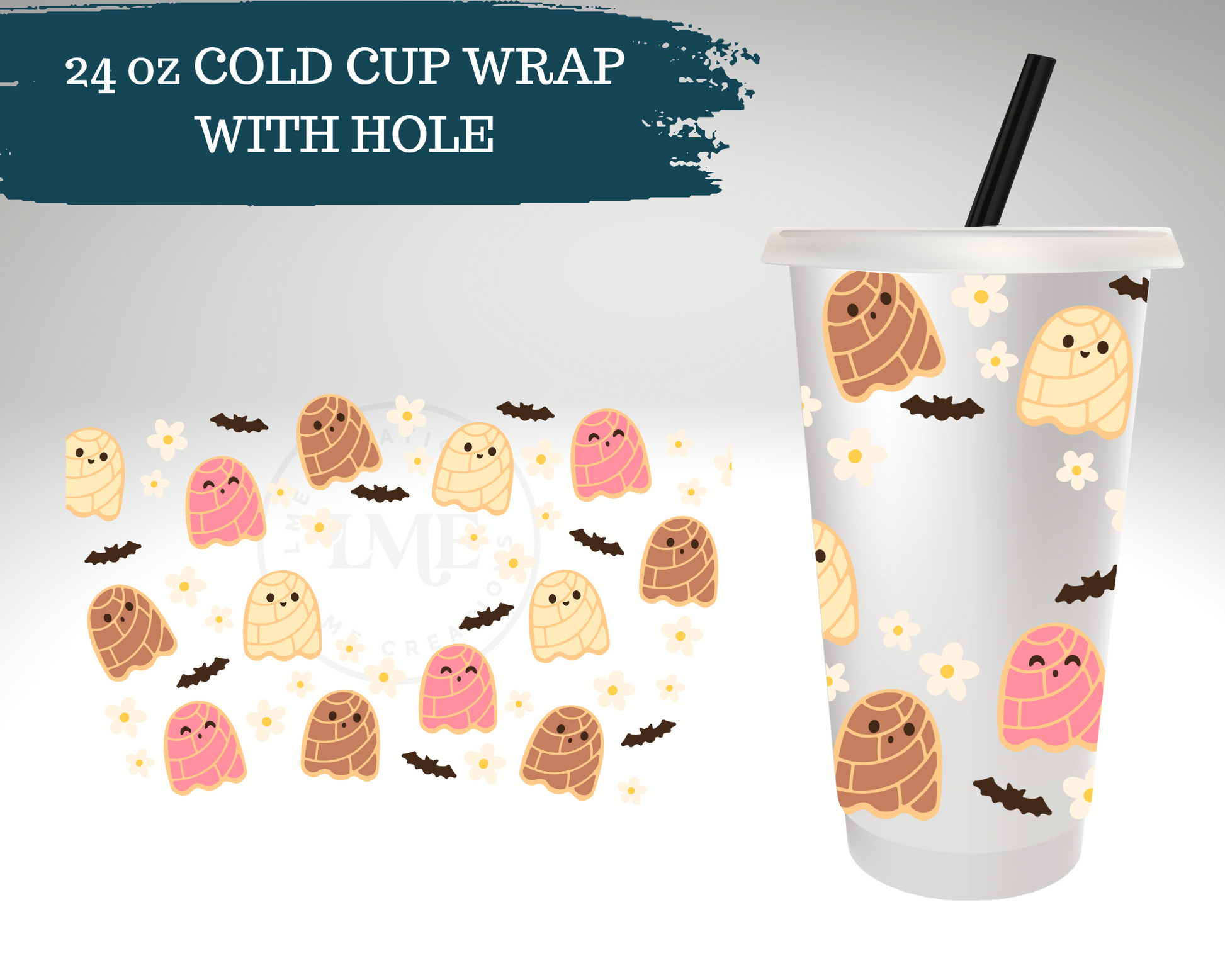 Concha Ghosts |  Cold Cup Wrap