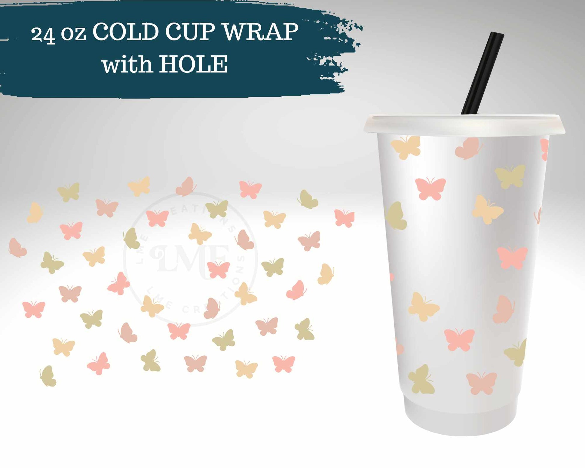 Mini Butterflies | Cold Cup Wrap