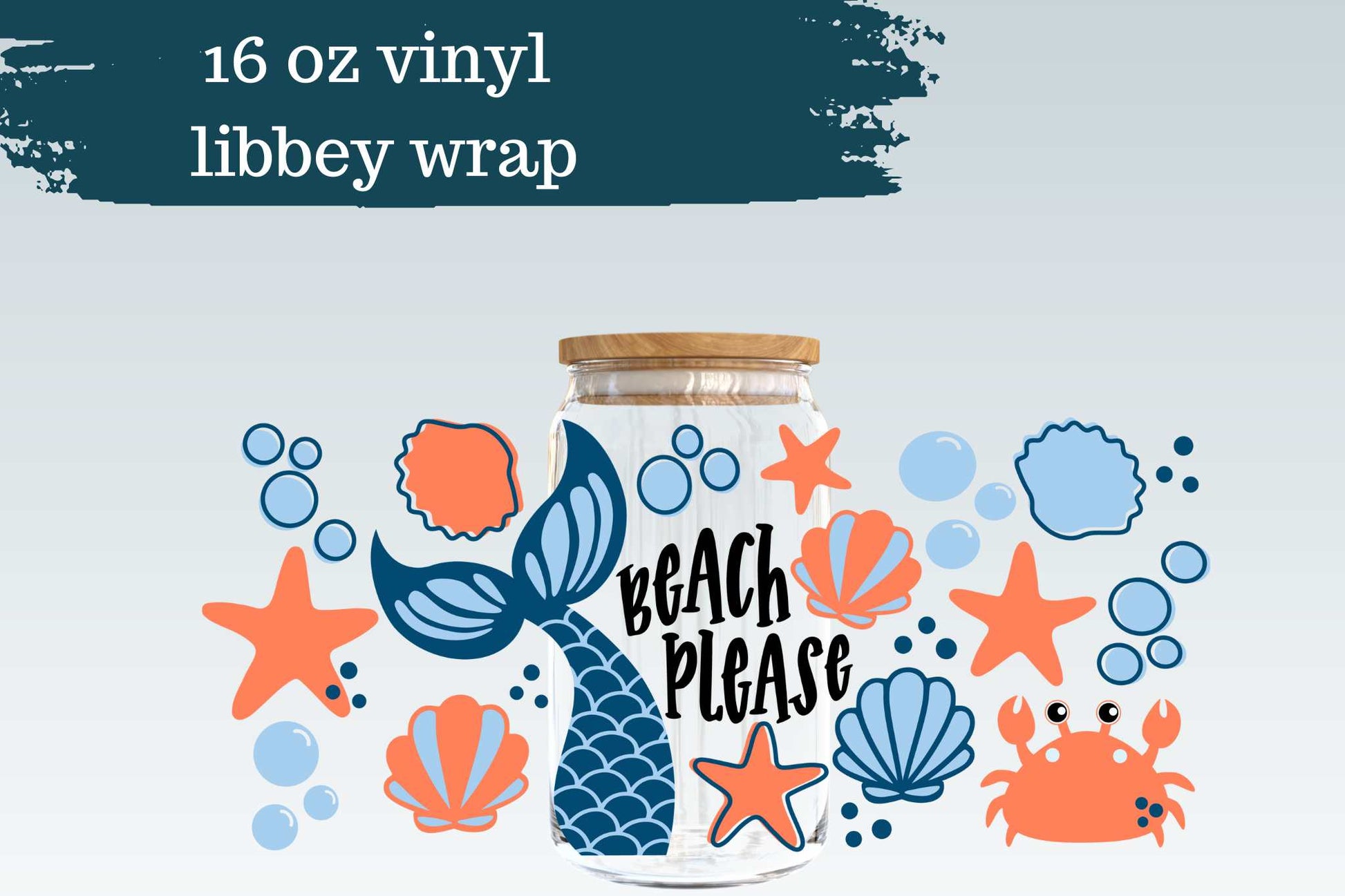 Beach Please | Can Glass Libbey 16 oz