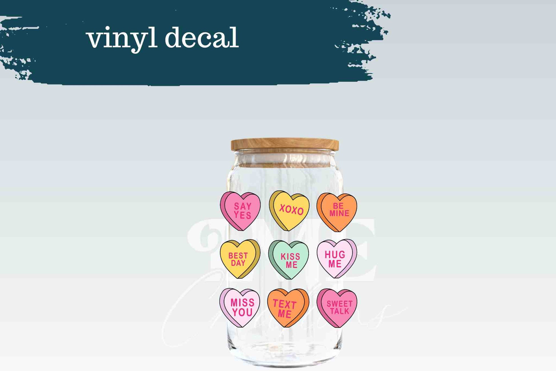 Candy Hearts | Vinyl Decal