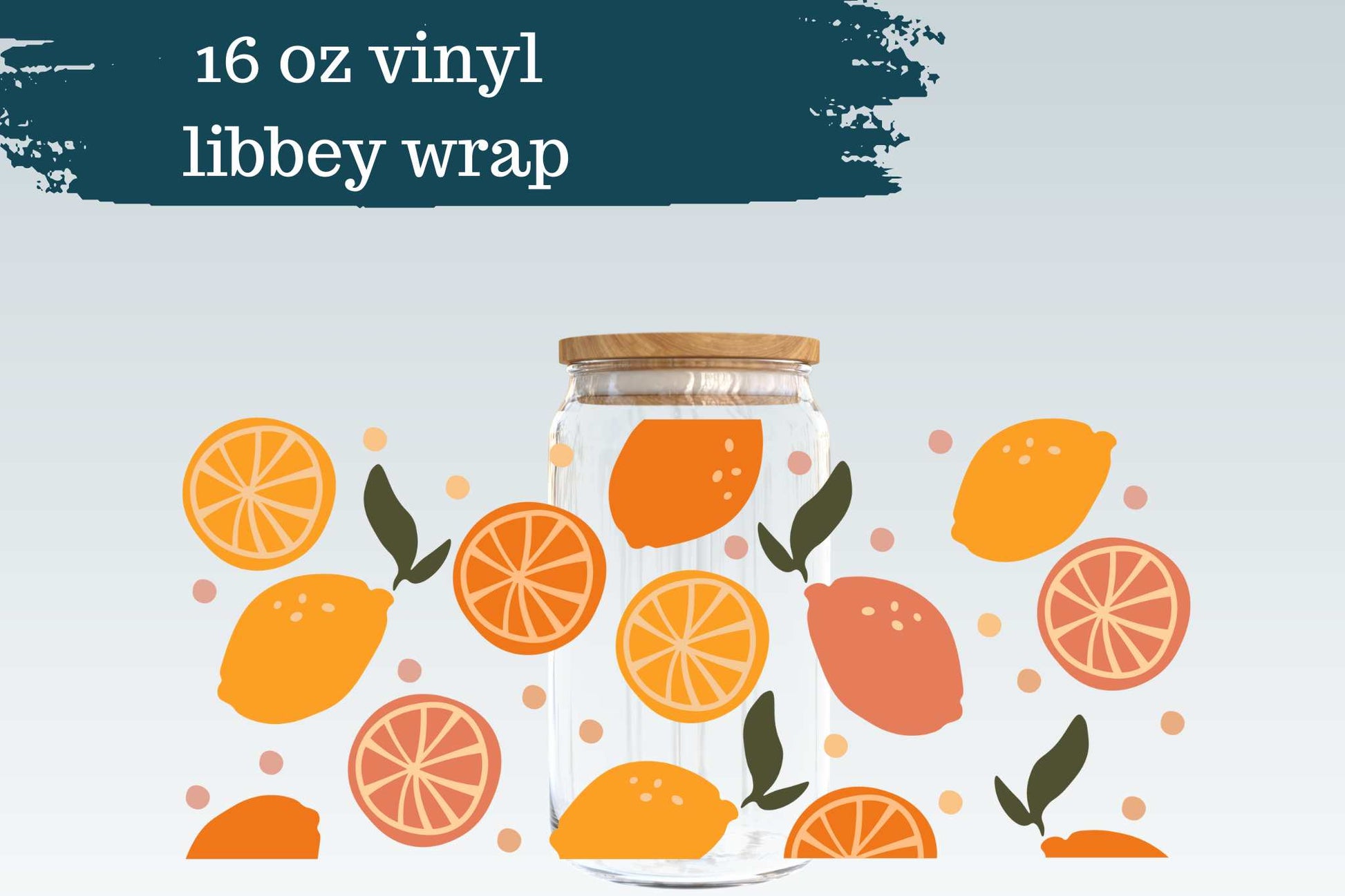 Orange Fruits | 16 oz Libbey Can Glass