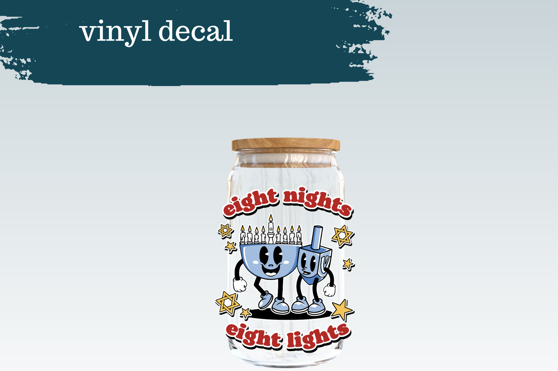Eight Nights & Lights Hanukah | Vinyl Decal