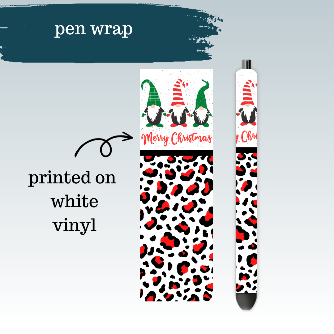 Christmas Leopard Gnomes | Pen Wrap