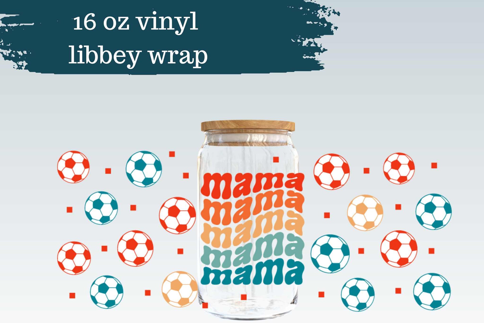 Soccer Mama | 16 oz Glass Can Wrap
