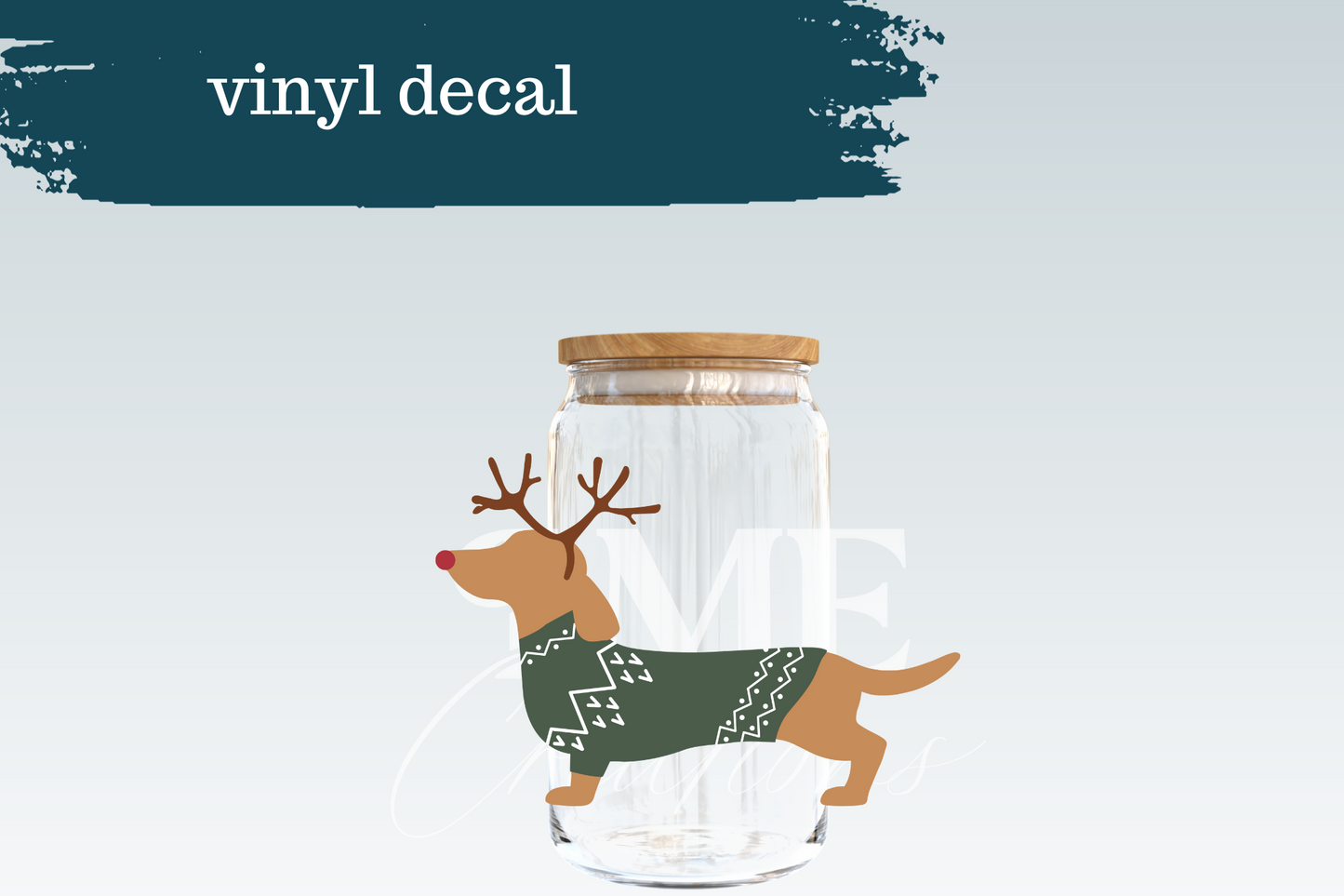 Reindeer Doxie | Vinyl Decal