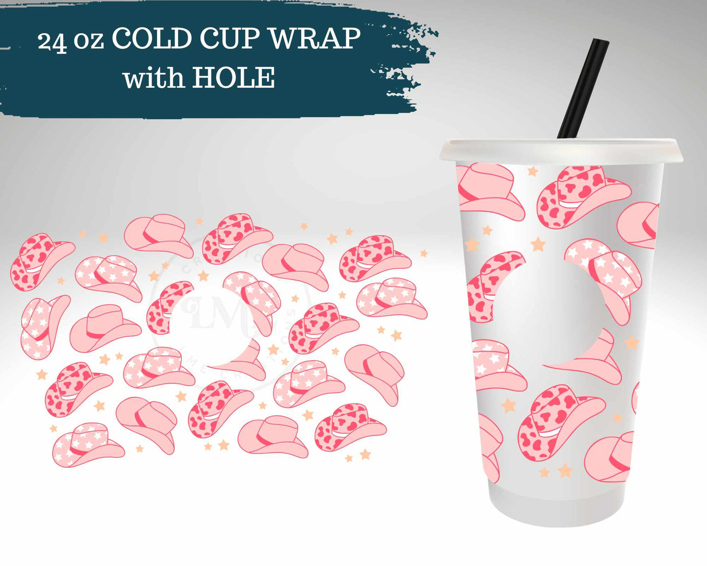 Pink Cowgirl Hats | Cold Cup Wrap