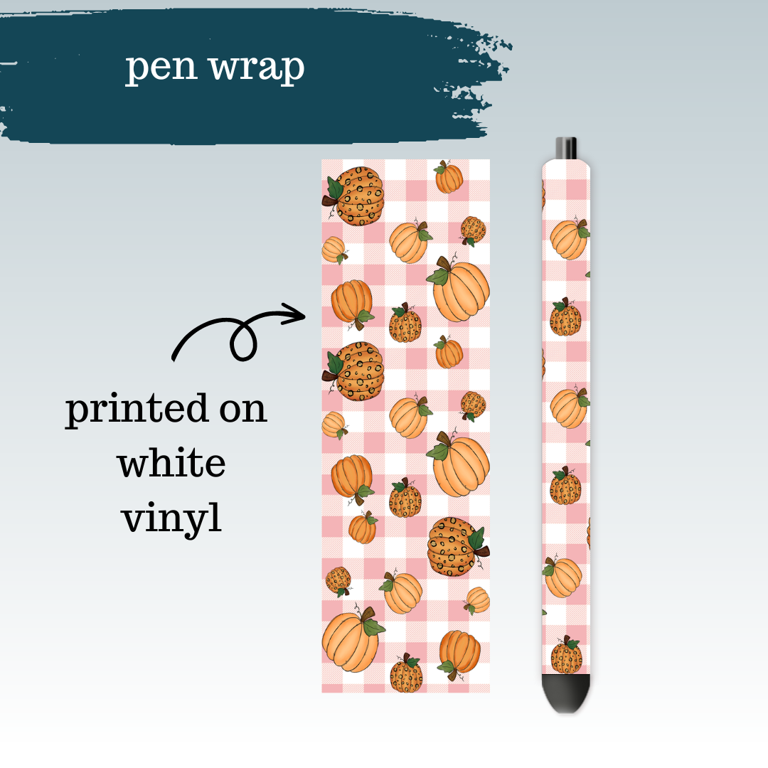 Plaid Pumpkins | Pen Wrap
