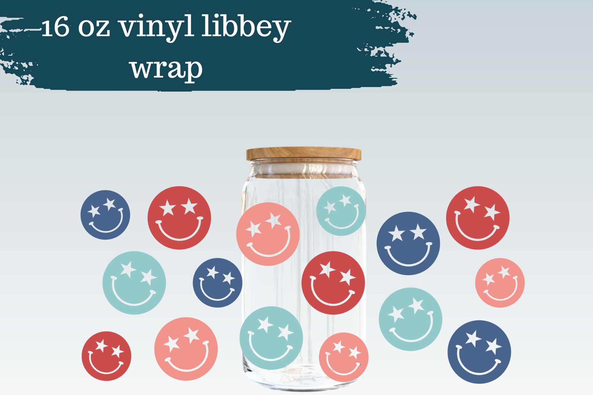 Star Smiley | 16 oz Can Glass Wrap
