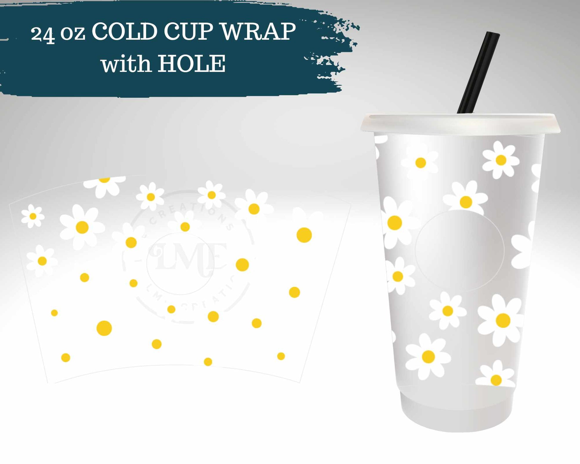 White Daisies | Cold Cup Wrap